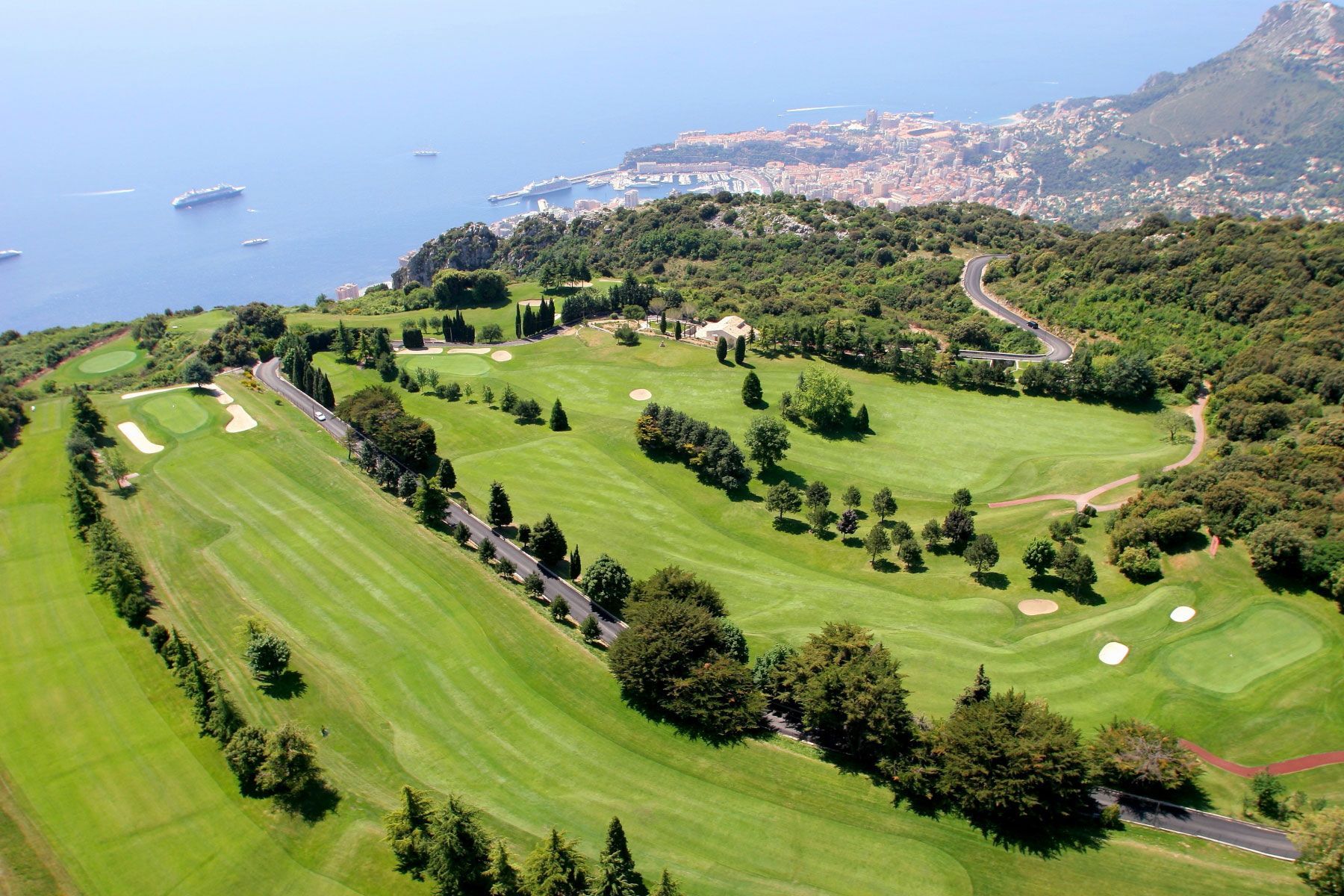 The golf course above Monaco and the Mediterranean